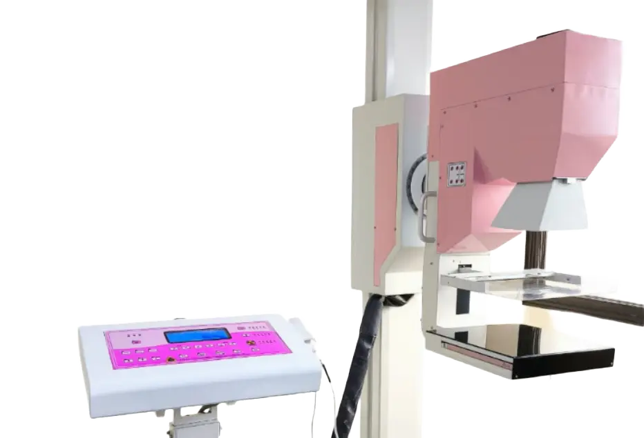 Digital mammography machine with advanced imaging technology for breast cancer screening.